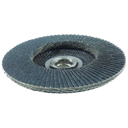 Weiler 5" Tiger Paw Abrasive Flap Disc, Conical (TY29), 80Z, 5/8"-11 UNC 51154
